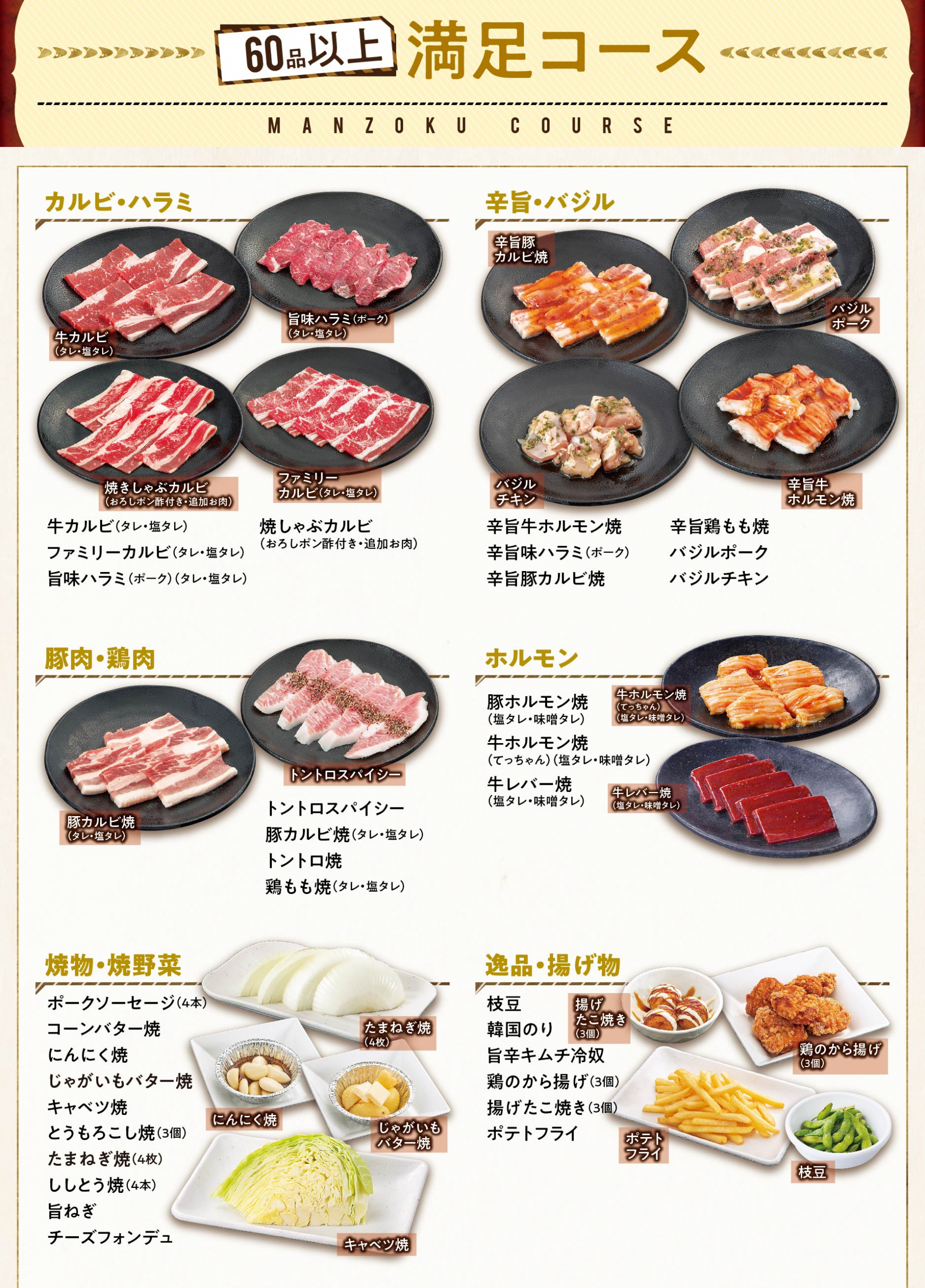 食べ放題 満足コース 本格焼肉 カルビ大将
